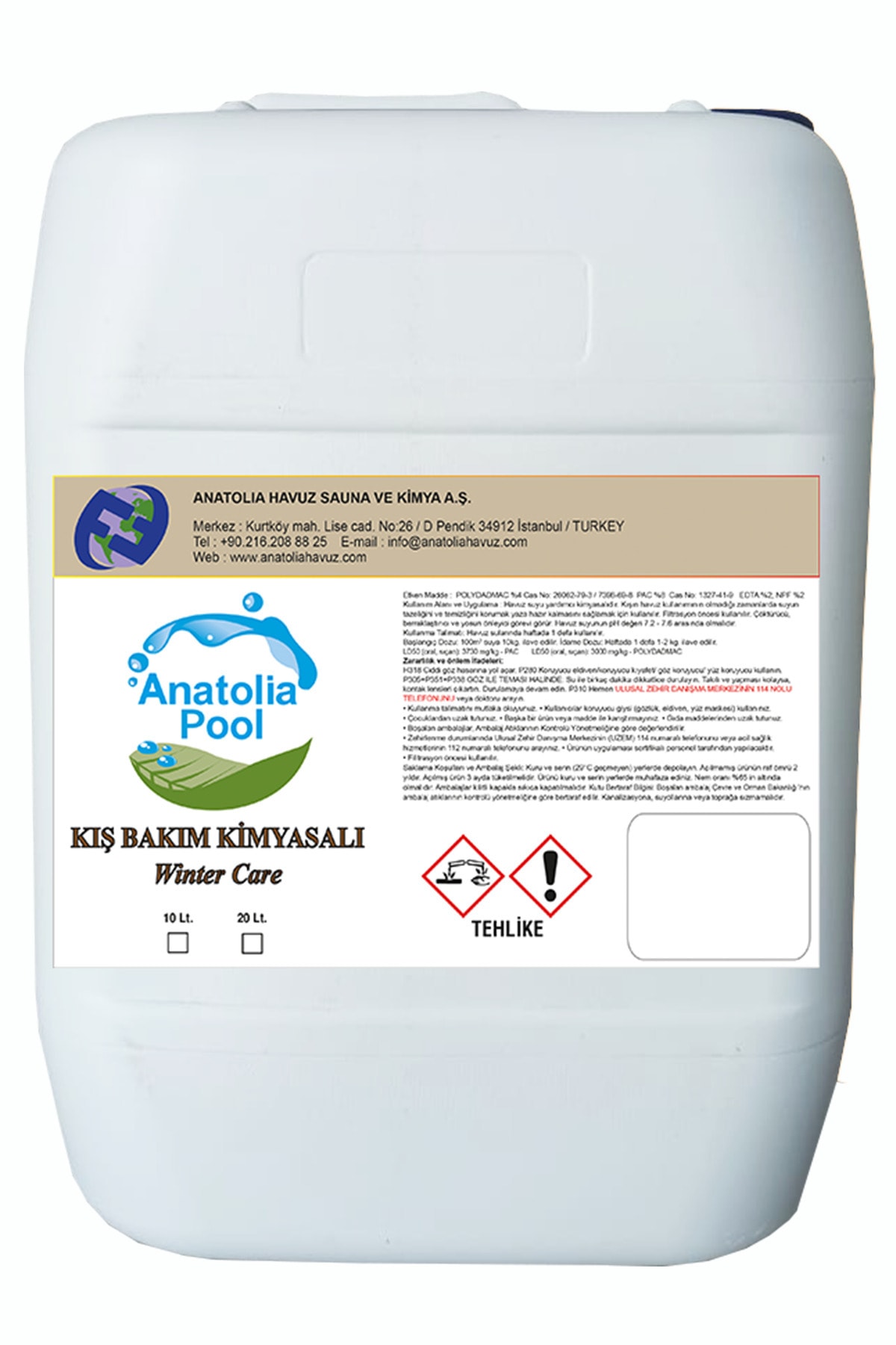 Anatolia PoolYüzme Havuzu Kış Bakım Kimyasalı 20 lt. (winter Care)